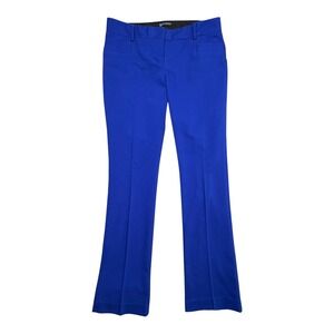 Express Columnist Royal Blue Flare Leg Dress Pants Womens Mid Rise Stretch Sz 8L